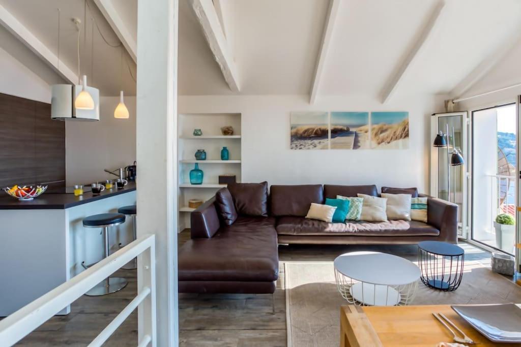 #40 Bright Sea View Suite For 6 2Mins Walk Port & Sea Вильфранш-сюр-Мер Экстерьер фото